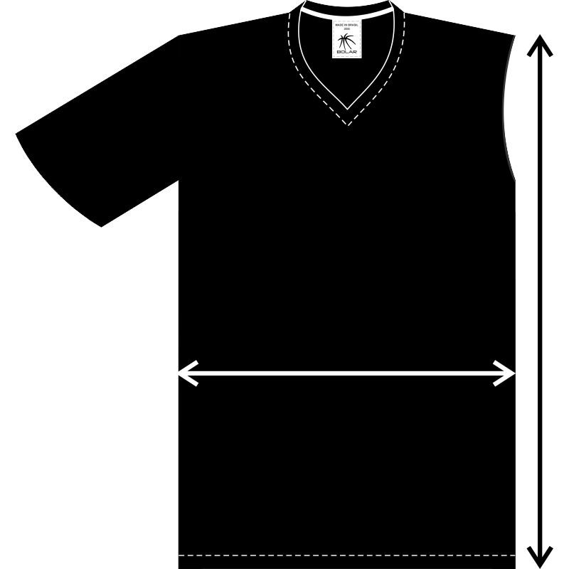 medidas da camiseta personalizada