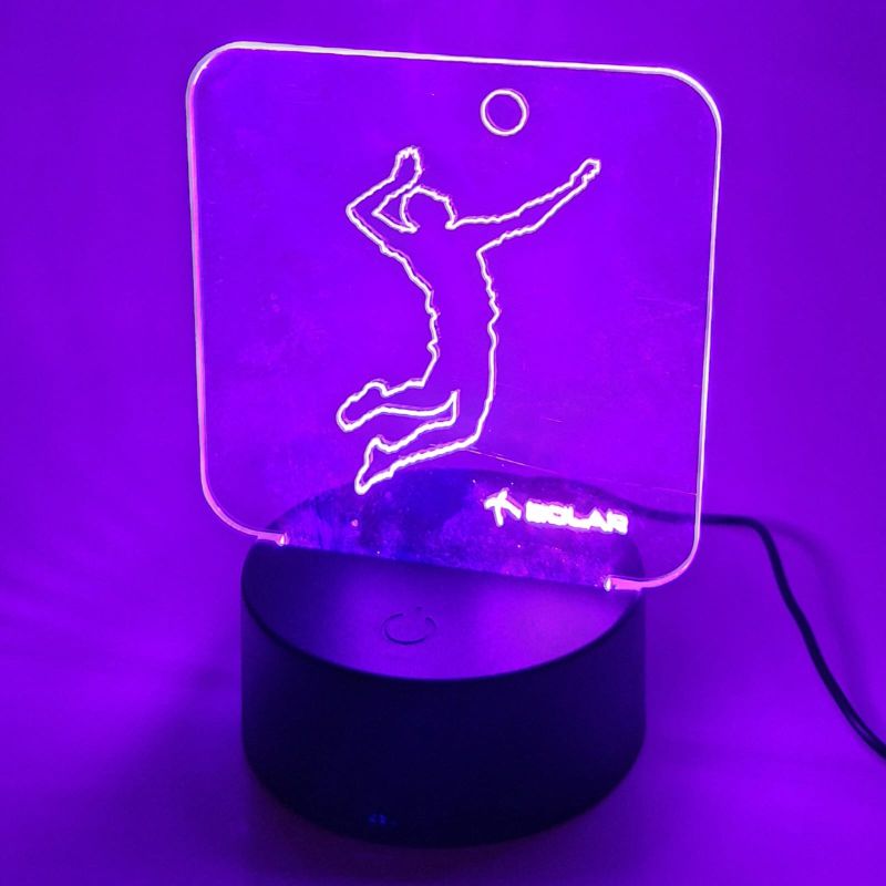 luminária de led em acrílico personalizada