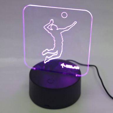 luminária de led em acrílico personalizada