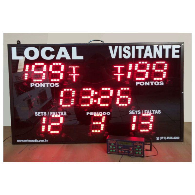 placar eletronico esportivo portátil