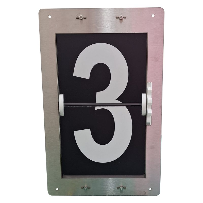 placar manual de futebol split flap inox